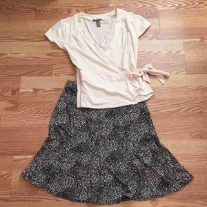 Apt 9 wrap top and skirt